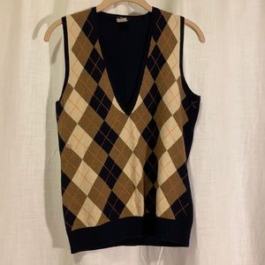 J Crew argyle sweater vest